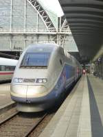 A TGV is standing in Frankfurt(Main) central station on August 23rd 2013.