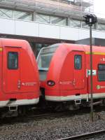 Two coupled trains (BR 424) in Hannover main station on August 19th 2013.