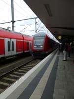 A RE6 to Dsseldorf main station is arriving in Bielefeld main station on August 19th 2013.