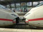 Two ICEs coupled in Cologne main station on August 21st 2013.