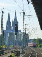 A SE6 to Essen is driving near the station  Kln Messe/Deutz  on August 21st 2013.
