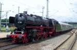 With a steam extra to Heilbronn, 01 202 enters Mannheim Hbf on 29May 2014.