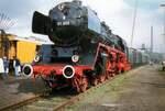 Frog's view on 01 008 at the DGEG-Museum of Bochum-Dahlhausen on 17 July 1999.