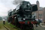 On 3 September 2005 Pacific 03 2204 catches the rain at the Bw Meiningen during the annually held Open Weekend in Europe's best steam loco work shop