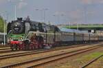 On 30 April 2016 a steam special from Cottbus stands at Wolsztyn with the fastes servicable steam engine on the planet: 18 201.