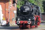 Ex Bavarian 18 612 gives the photographer a long nose on 20 May 2018 at the DDM.