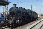 On 18 May 2023, BEM's own 3673 runs round at Donauwörth after having brought in a steam shuttle from Nördlingen.