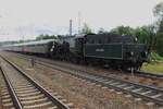 Bavarian Queen 3673 stands at Amstetten (W) with a planned steam special to Geislingen on 9 July 2022.