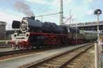 On 12 April 2014 extra train with 23 1019 gets pushed from Dresden-Altstat toward Dresden Hbf during the Dresdner Dampfloktreffen.