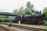 41 018 enters Neuenmarkt-Wirsberg with a Sonderzug from Augsburg om 23 May 2010.