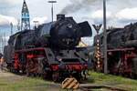 La antigua DR 41 1150 se encuentra en el BEM en Nördlingen el 1 de junio de 2019.