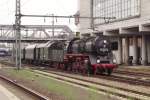 On 30 May 2014, Hanauer EF 50 3552 enters Darmstadt Hbf for a shuttle to the DGEG-Museum in Kranichstein.