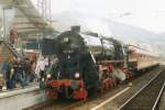 Scanned picture of 52 4867 with Plandampf-train in Neustadt (Weinstrasse) on 28 May 2005.