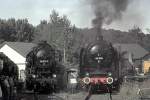 44 1106 and 52 8123 at Hermeskeil, September 1992.