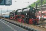 Steam special RheinBlitz with 52 4867 at the reins enters Koblenz Hbf on 2 June 2012.