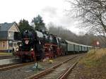 The Betzdorfer 52 8134-0 on 26.11.2011 as Santa Claus train, from Dillenburg to Wrgendorf.