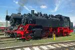 In the nick of time, just before the festivities on 50 Years of the Bayerisches Eisenbahnmuseum at Nördlingen, 64 094 was cosmetically restored and shows herself at the BEM on 1 June 2019.