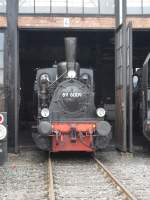 Seasonal end in the railway museum of Dresden Old Town 03/10/09,  www.igbwdresdenaltstadt.de    89 6009, unfortunately, with kettle damage,  if approx.