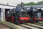 On 26 May 2022 ex-KPEV 94 1697 stands in the Bavarian Railway Museum at Nördlingen.