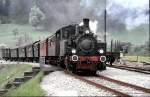 Historic steam locomotive No 11 of railway friends Stuttgart, at Gaildorf West, May 18th, 1980.