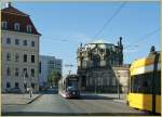 Dresden's trams services are very busy.