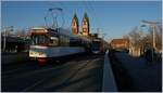 VAG Trams by the Main Station of Freiburg i.B.