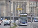 Hauptbahnhof Promenaden and a tram on line 12 to Gohlis-Nord.