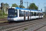 Interloper extra-ordinaire:  on 30 April 2026 SaarBahn tram-train 2002 passes through Neuwied on the heavy tracks on a test ride that will bring her reportedly towards Duisburg via Cologne and Rheinhausen.