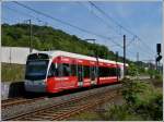 Saarbahn N 1026 photographed near the stop Rmerkastell in Saarbrcken on May 29th, 2011.