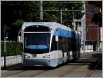 Tram N 1020 is arriving at the stop Landwehrplatz in Saarbrcken on May 29th, 2011.