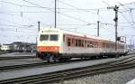 Control car for the quick traffic at Ruhr area, similar type Bnrzf 734, at Nrnberg-Langwasser, 150 years German railways, September 14th, 1985.