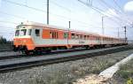 Control car type BDnrzf 740 with City-Bahn colours, at Nrnberg-Langwasser, 150 years German railways, September 14th, 1985.