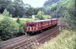 465 006-5 with control car 865 606-8 in front at the Geislinger Steige, June 25th, 1983.