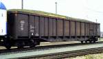 Galos goods wagon, for transportation of wooden chips, at Nrnberg-Langwasser, 150 years German railways, September 14th, 1985.