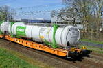 The Wascosa 4505 388-0 with a BASF tank container. Line 27A at Antwerp Airport. 17-03-2026