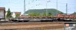 Six-wheeled transportation wagon type Samms 709 loaded with steel at Geislingen/Steige, September 11th, 2010.