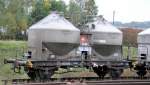 Silo wagon for cement type RAR at Amstetten, Oct. 7th, 2010.