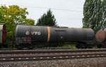 Tank cars Zans (7844 054-6) of the VTG AG. On 11.08.2011 in a train, just before Unkel, Germany.