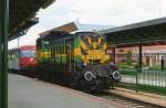 M44 303 of the GySEV shunts BB stock in Sopron on 28 May 2008.