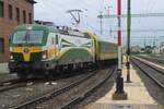 GySEV 471 004 enters Sopron with an IC service from Budapest-Keleti on a rainy 16 September 2024.