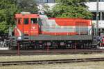 MMV 449 029 stands in the Budapest Railway Museum Park on 8 September 2018. Class 449 is the same as Class 448, but denotes the locos used by private operators like MMV and Karpat Vasut, where the Hungarian State railways MAV use the Class number 448.