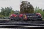 Richard Wagner geting col: GySEV 470 503 wearing Wagner livery catches the rain at Sopron on 16 September 2024.