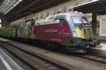 GySEV 470 501 celebrates the 175th birthday of Empress Elisabeth -better known as Sisi- on 10 September 2018 at Budapest Keleti.