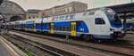 Electric multiple unit 815 002 leaves Budapest Keleti station.  May 8, 2026