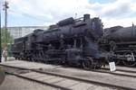 On 12 May 2018 MAV 424 001 stands in the Budapest railway Museum park.