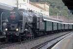 MAV steamer 424 247 stands at Bratislava hl.st. on 25 Juni 2022.
