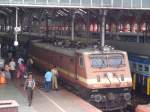 22716 electric locomotive is ready to haul a long distance express out of Egmore Station.