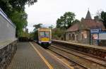 The beautiful old Helen's Bay Station with the NIR 3017 to Belfast  25.09.2007