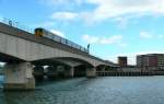 NIR Class 8000 on the Lagan Bridge in Belfast.