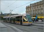 A Dublin Luas Tram on the Heuston Station Stop. 
04.10.2006